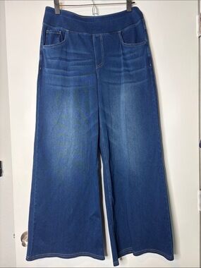 Halara Flex™ High Waisted Tummy Control Rolled Hem Wide Leg Washed Casual Jeans